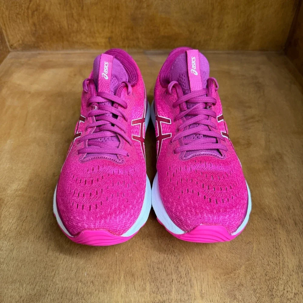 ASICS Gel-Nimbus 24 Running Shoes Womens Sz 9 Hot Pink Athletic Sneakers 101B201